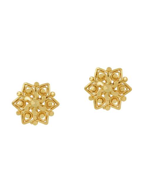 women golden stud earring  - 18534287 -  Standard Image - 0
