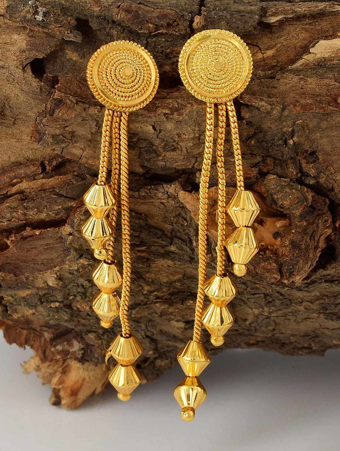 women golden drop earring - 18534331 - Zoom Image - 0
