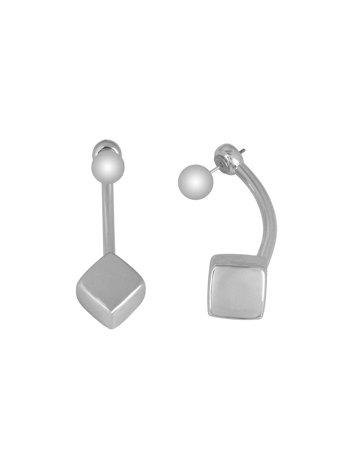 women silver drop earring  - 18534335 -  Standard Image - 1