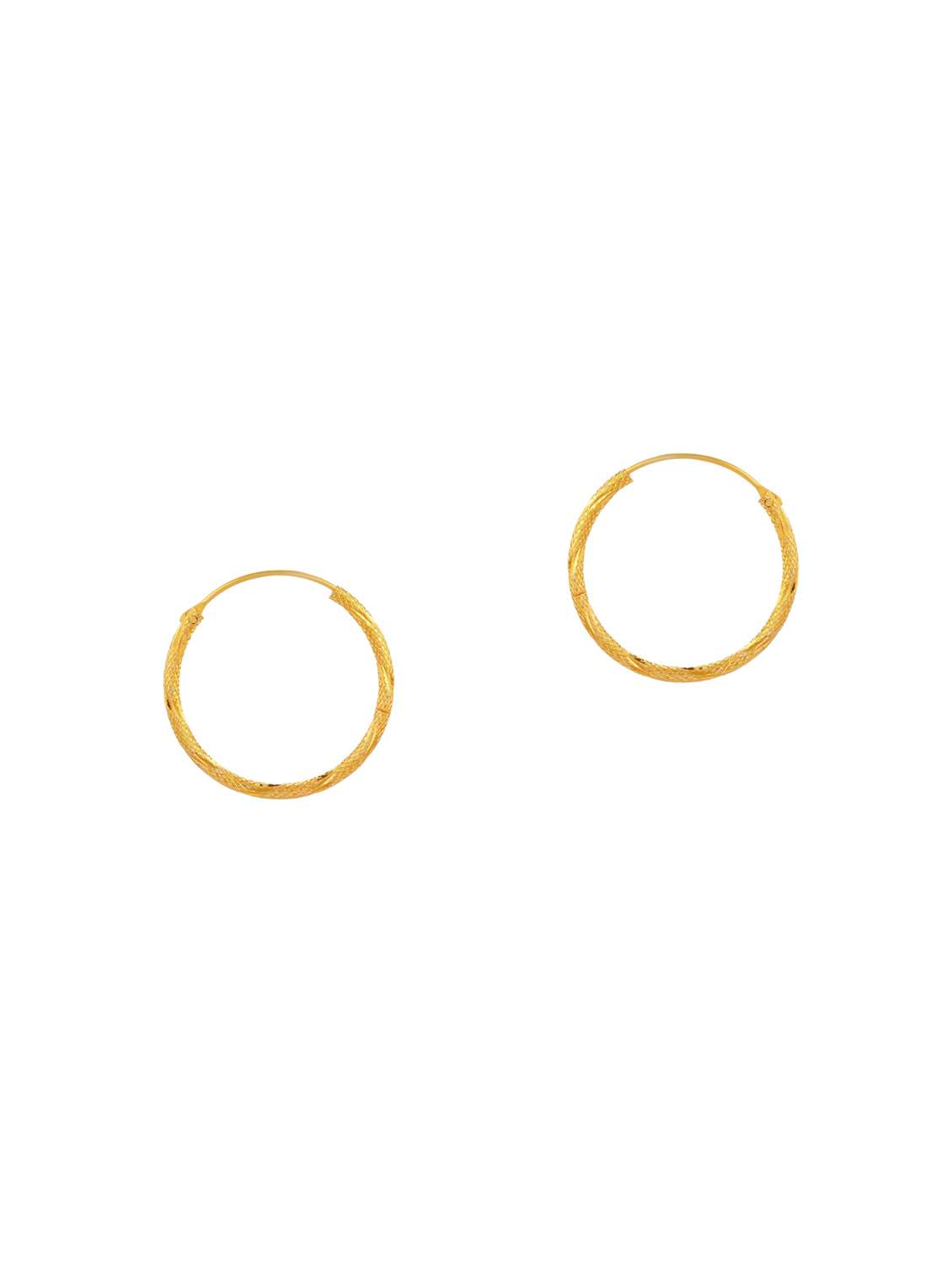 women golden hoop earring 