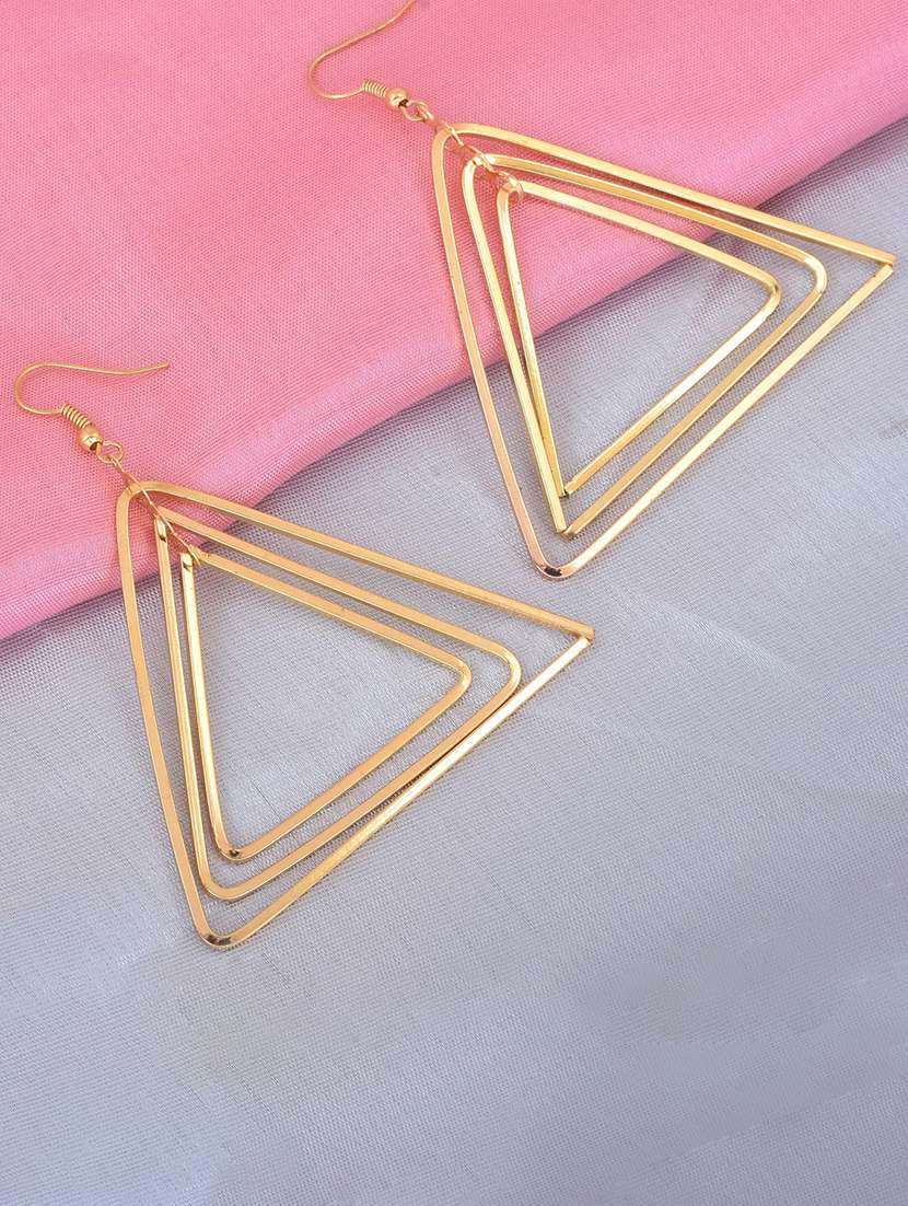 women golden drop earring 