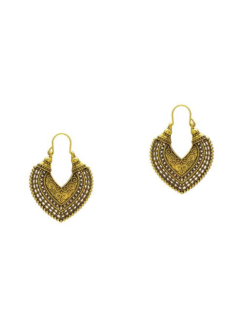 women gold plated chandbali earring - 18534370 - Standard Image - 0