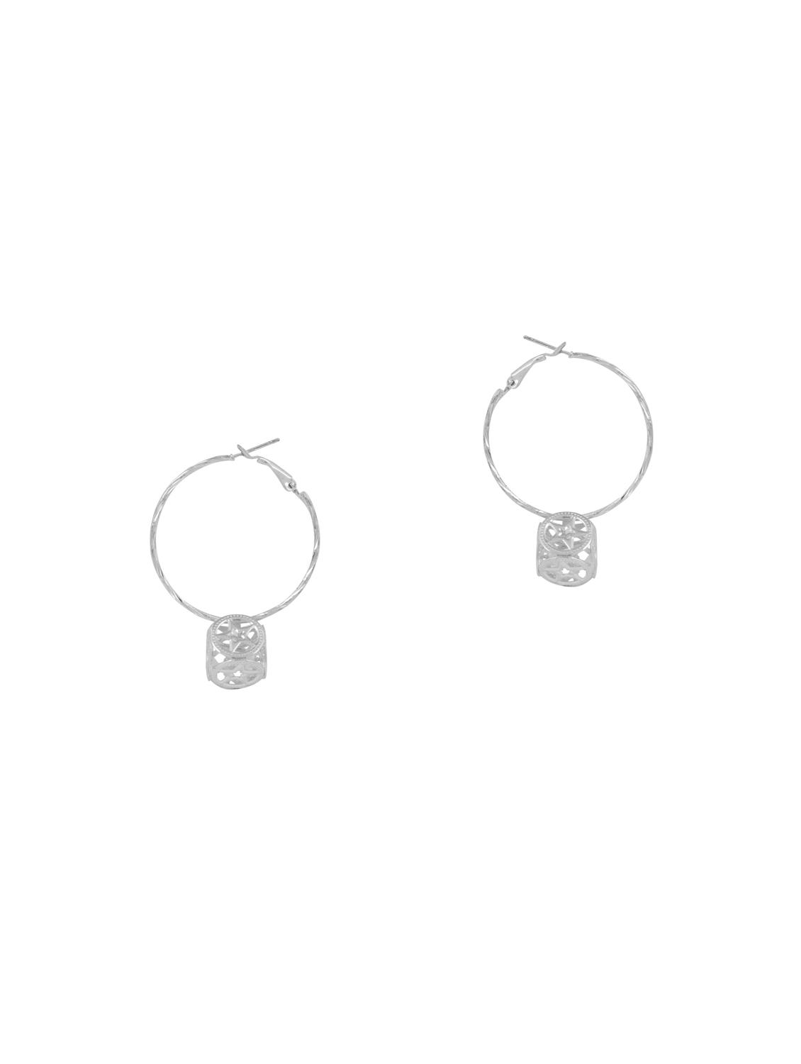 women silver hoop earring  - 18534388 -  Zoom Image - 0