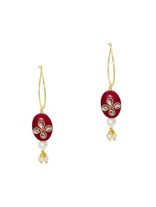 red brass hoop earring - 18534479 - Standard Image - 0