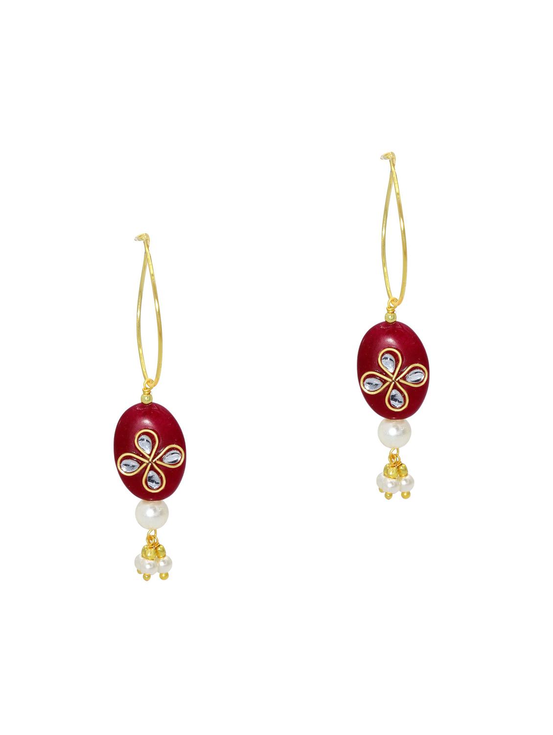red brass hoop earring - 18534479 - Zoom Image - 0