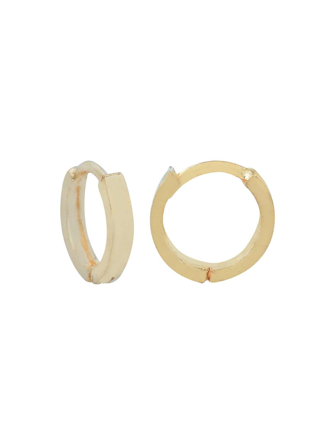 gold brass hoop earring - 18534482 -  Standard Image - 1