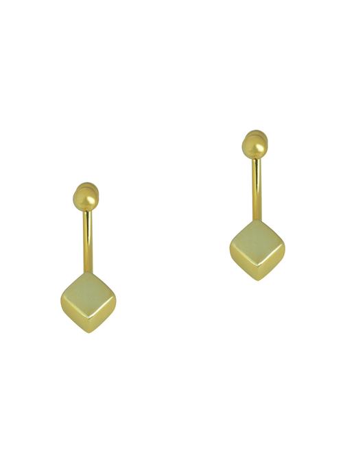 yellow metal stud earring - 18534483 - Standard Image - 0