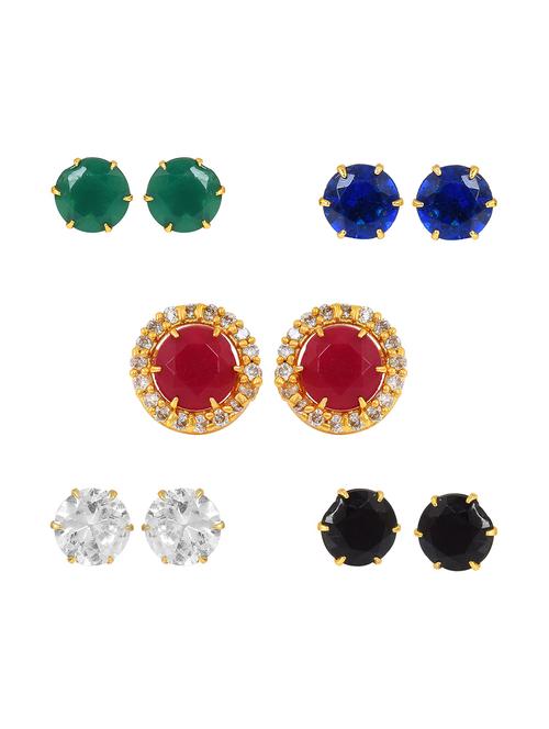 pack of 5 stud earring - 18534484 - Standard Image - 0