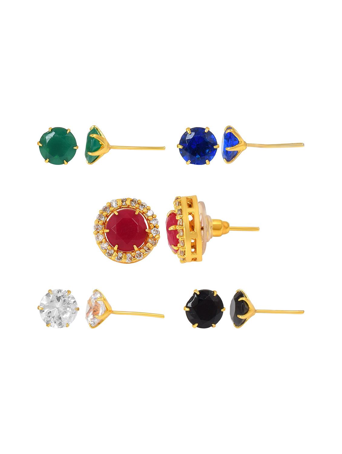 pack of 5 stud earring - 18534484 - Standard Image - 1