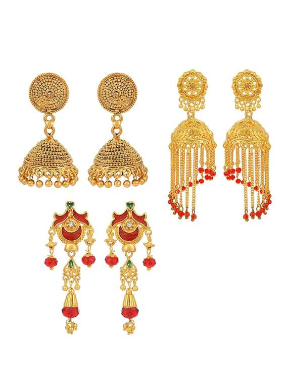 gold plated jhumka earring