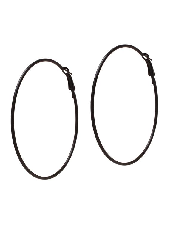 black brass hoop earring - 18534547 - Zoom Image - 0