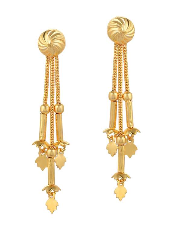 gold brass drop earring