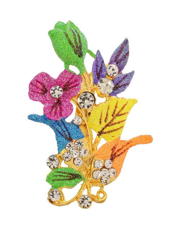 multi colored brass brooch - 18534596 - Zoom Image - 0