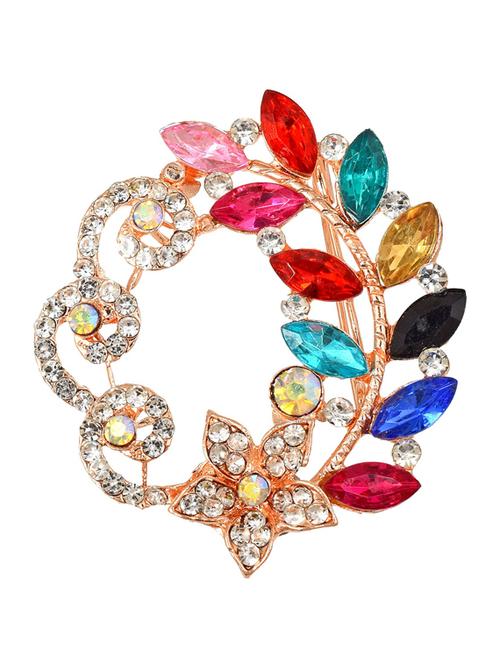 multi colored brass brooch - 18534601 -  Standard Image - 0