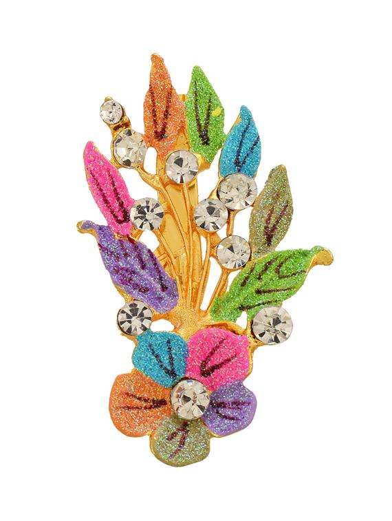 multi colored brass brooch - 18534614 -  Zoom Image - 0