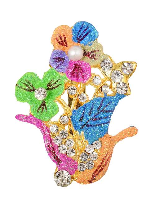 multi colored brass brooch - 18534636 -  Standard Image - 0