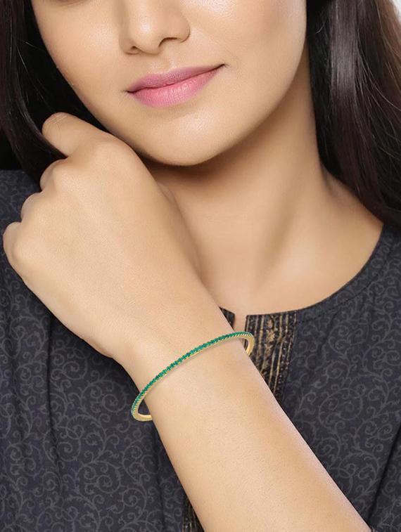 green brass bangle - 18534709 - Standard Image - 1