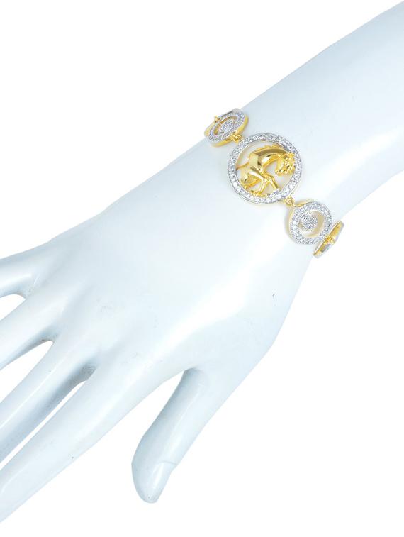 gold brass links bracelet - 18534721 - Standard Image - 1