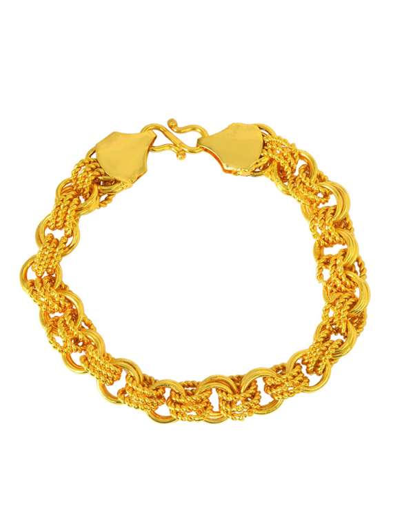gold brass links bracelet