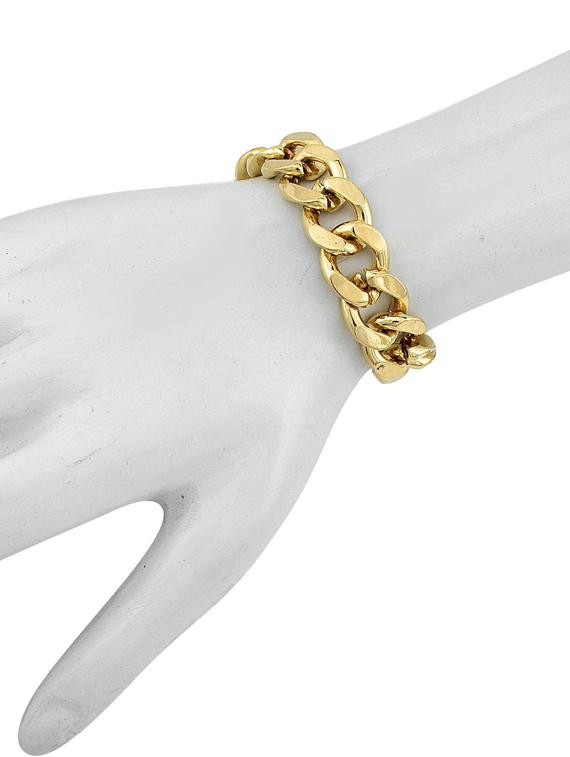 gold brass links bracelet - 18534741 - Standard Image - 1