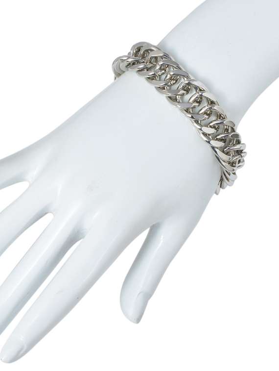 silver stainless steel bracelet - 18534815 -  Standard Image - 1