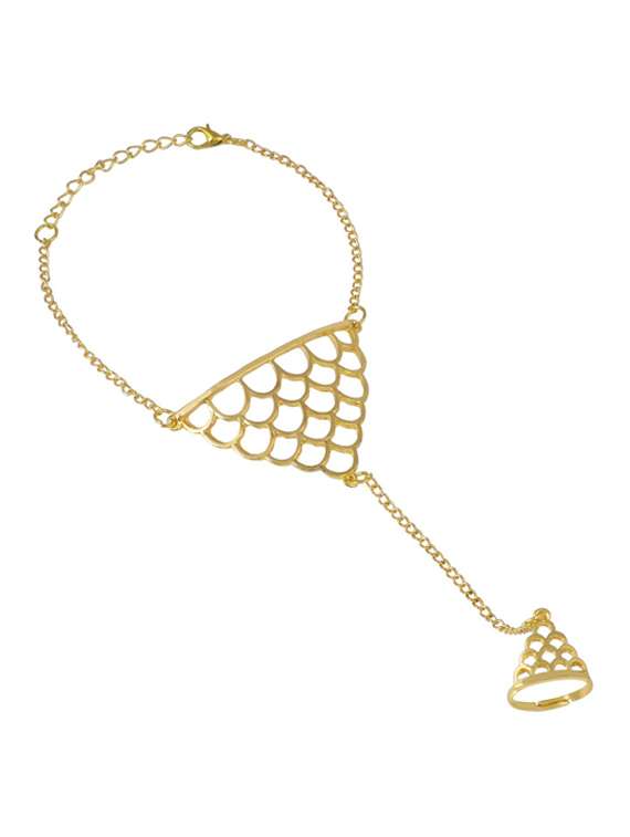 gold brass bangle bracelet 