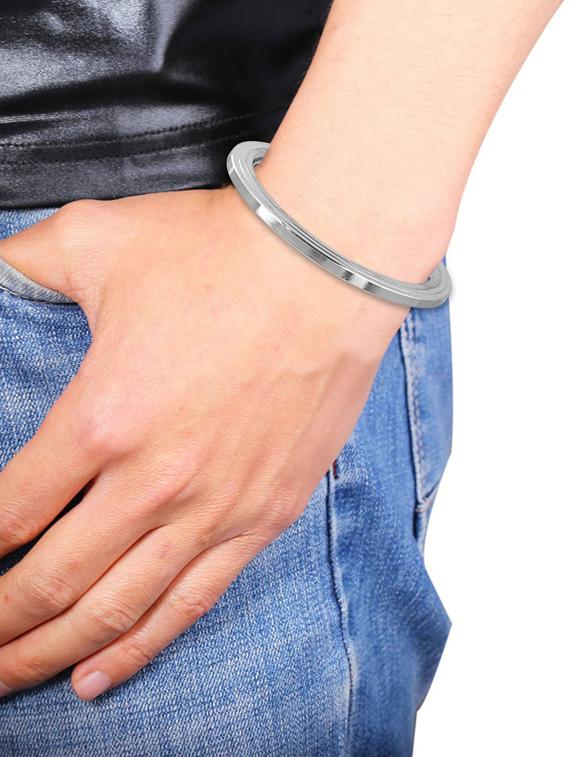 silver plated bangle - 18534853 - Standard Image - 1