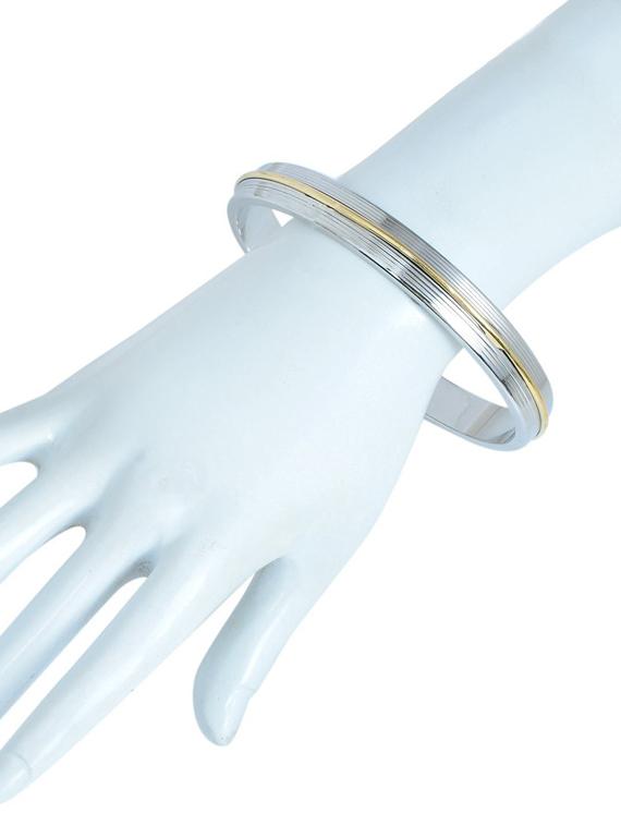 silver plated unisex bangle - 18534898 - Standard Image - 1