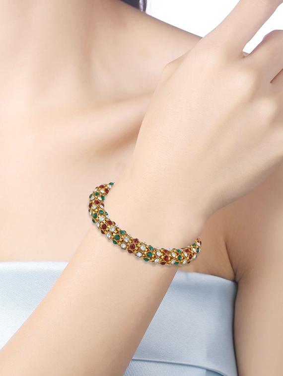 multi gold plated bangle - 18535152 -  Standard Image - 1