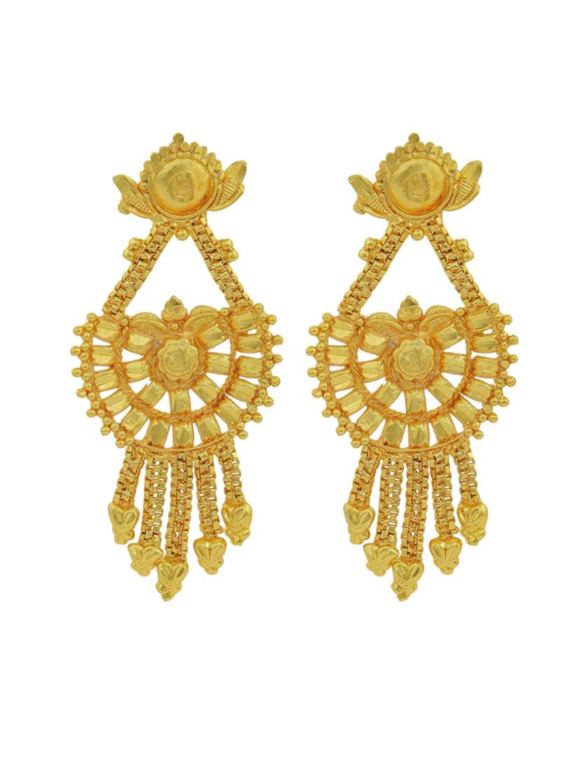 women gold plated drop earrings - 18535387 - Standard Image - 1