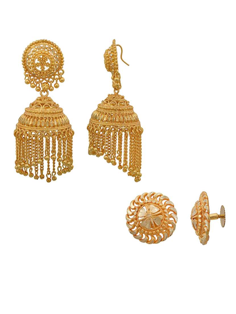 gold plated earring - 18535398 -  Standard Image - 1