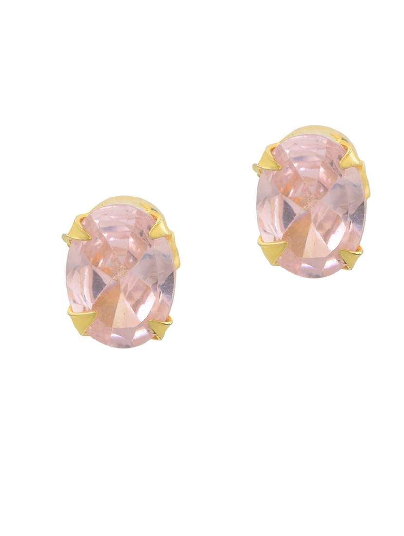 pink gold plated earring