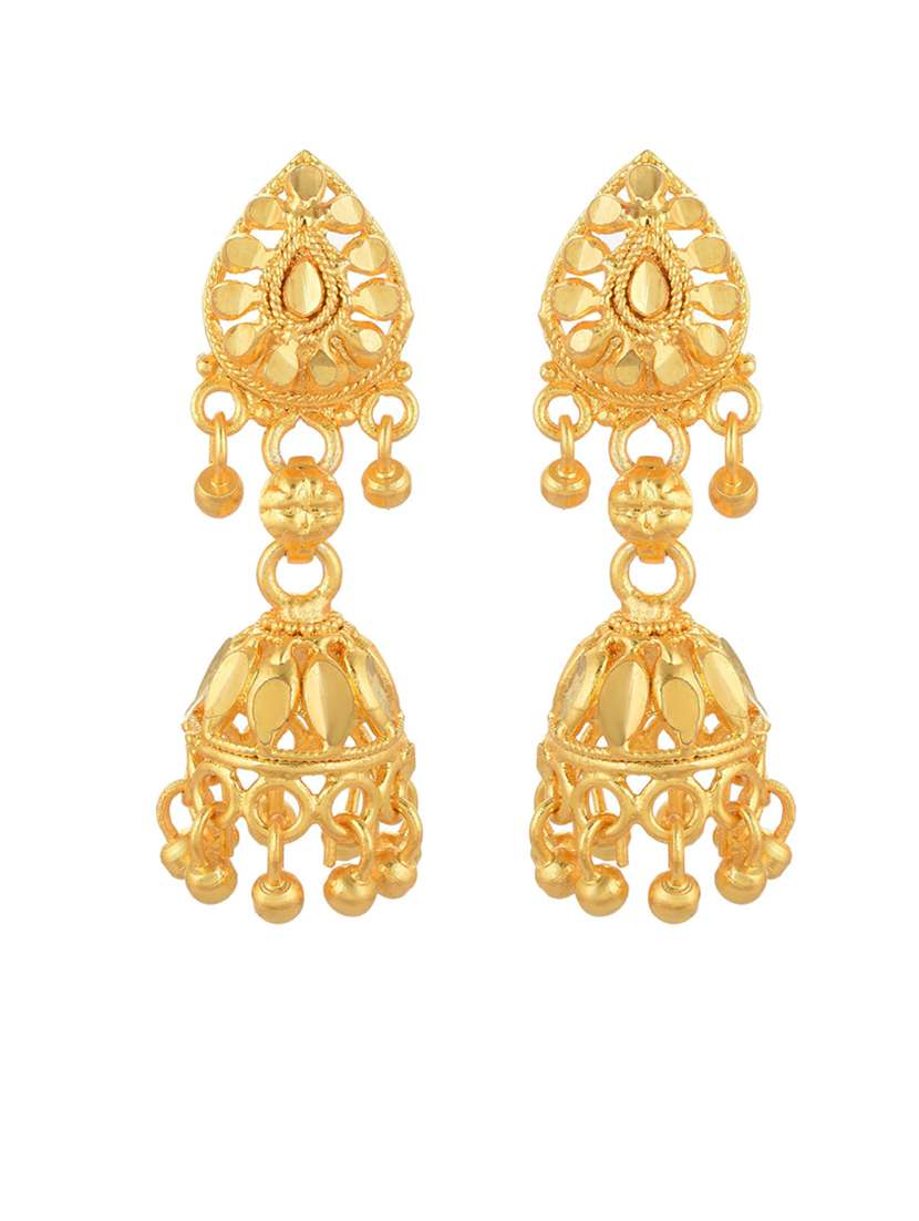 gold plated stud earring - 18535449 - Standard Image - 1