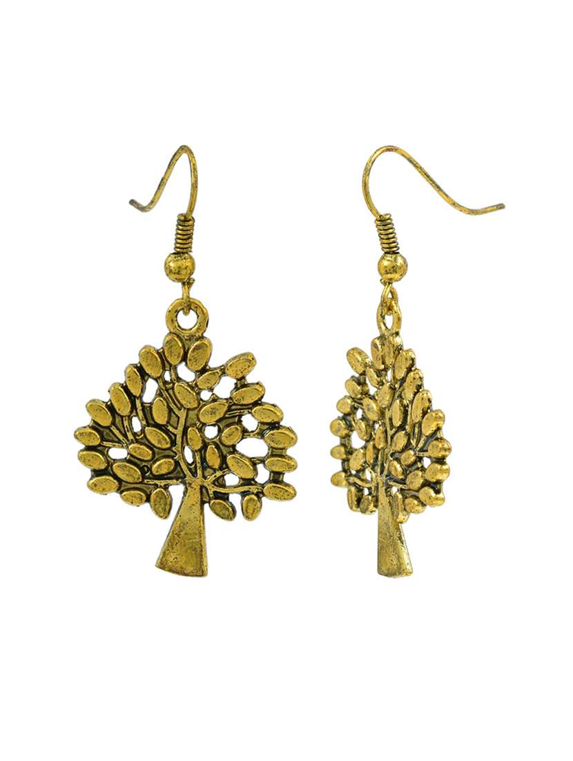 gold brass drop earring - 18535460 -  Standard Image - 1