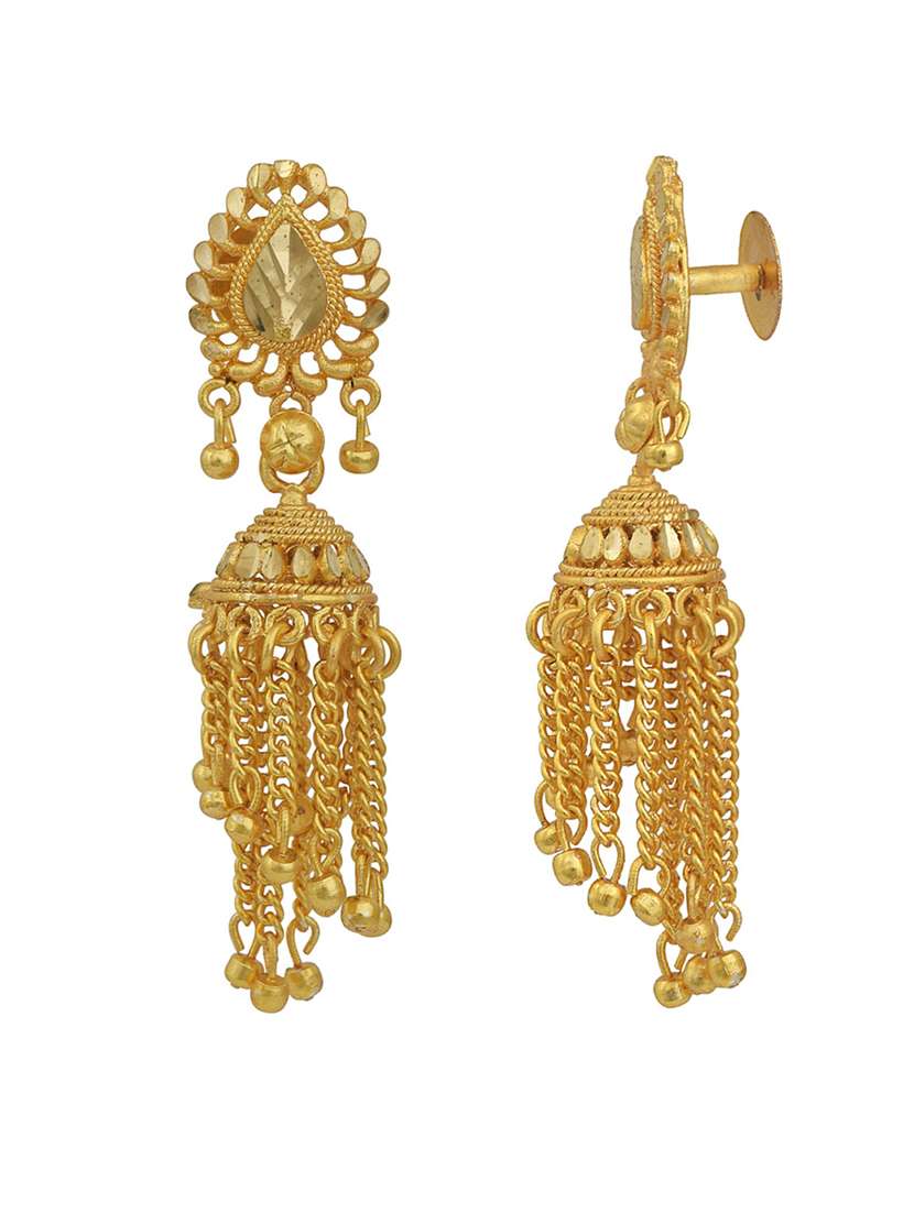 gold plated stud earring  - 18535467 -  Standard Image - 1