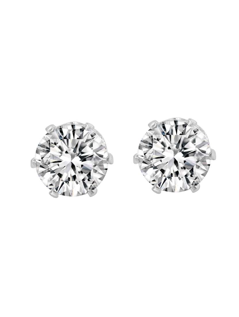 silver plated stud earring  - 18535468 -  Standard Image - 1