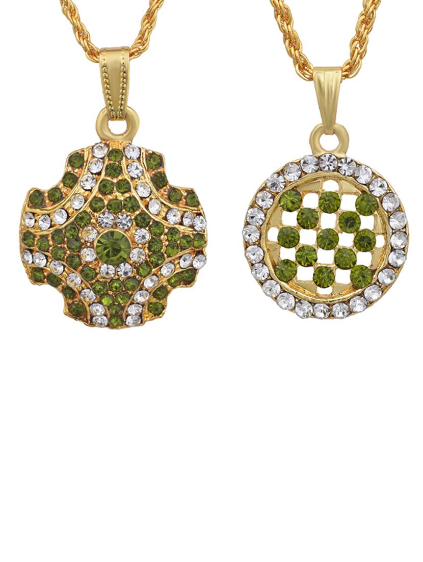 set of 2 gold brass pendant - 18535793 - Standard Image - 1