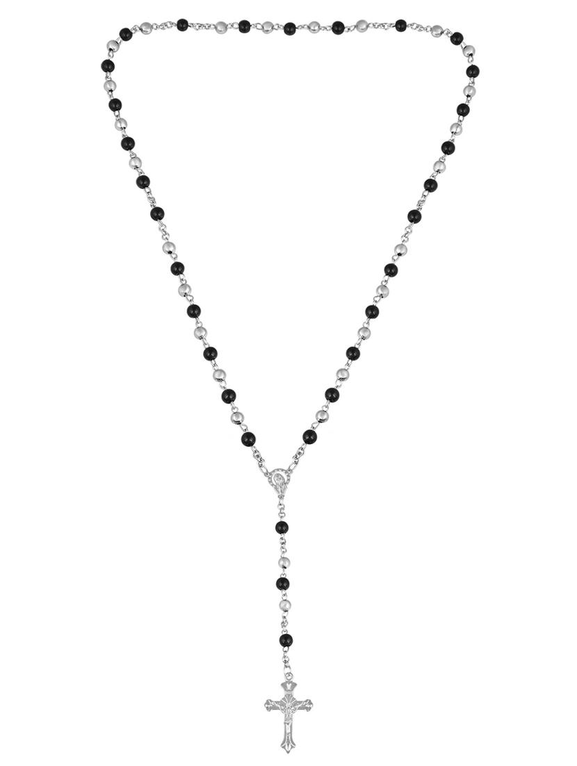 ceramic and steel ball bead rosary christian prayer bead mala - 18535904 - Standard Image - 1