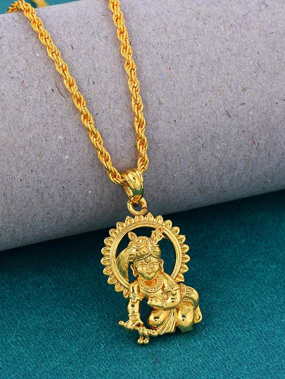 gold brass pendant
