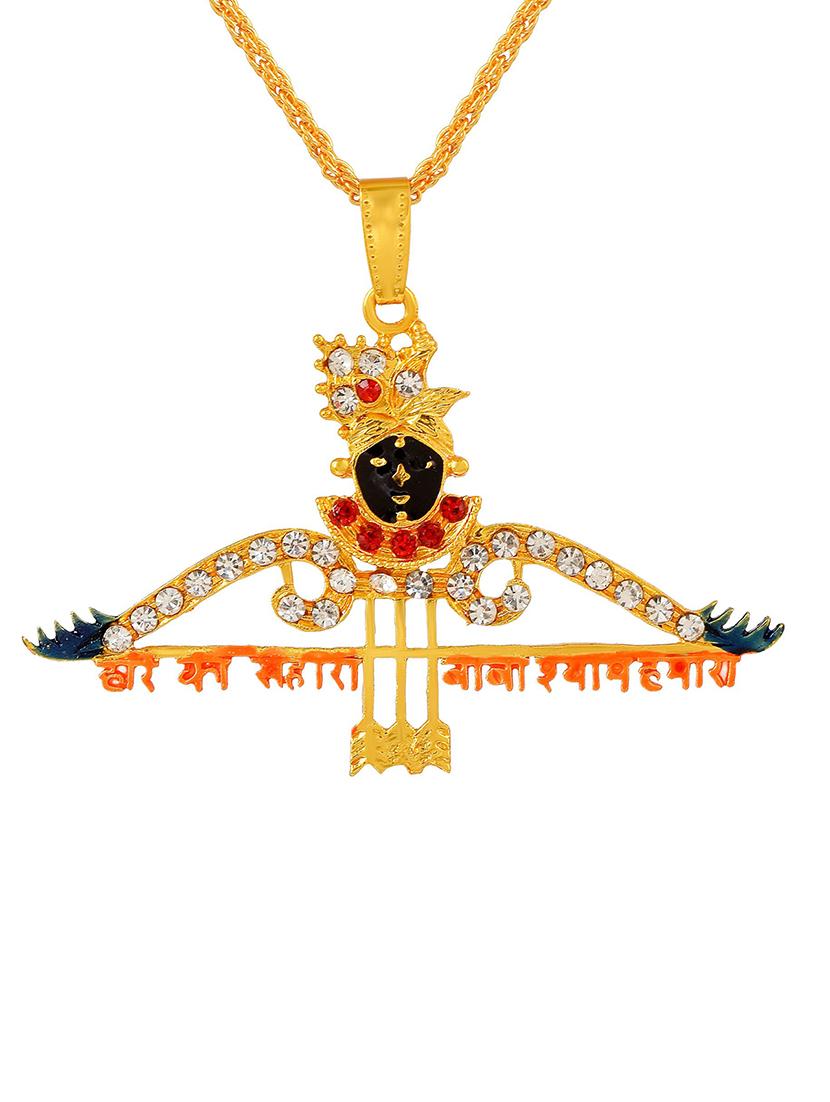 gold pleated pendant - 18536224 - Standard Image - 1