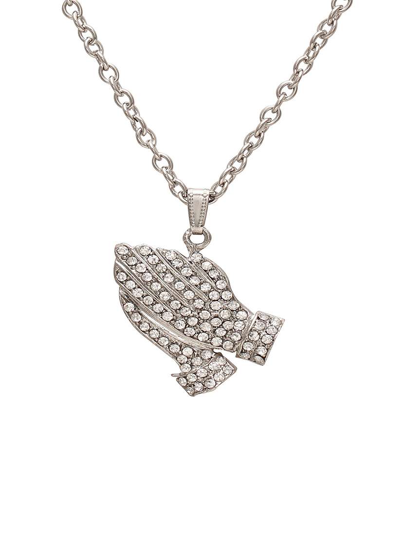 silver pleated pendant - 18536231 -  Standard Image - 1