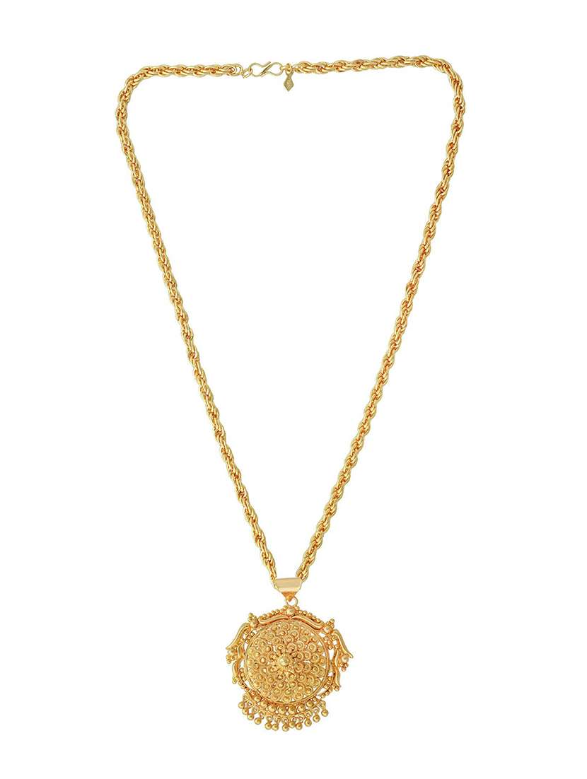 gold pleated pendant