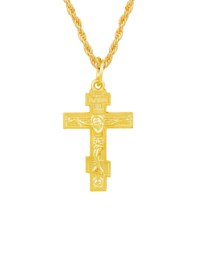 gold pleated pendant - 18536237 -  Standard Image - 1