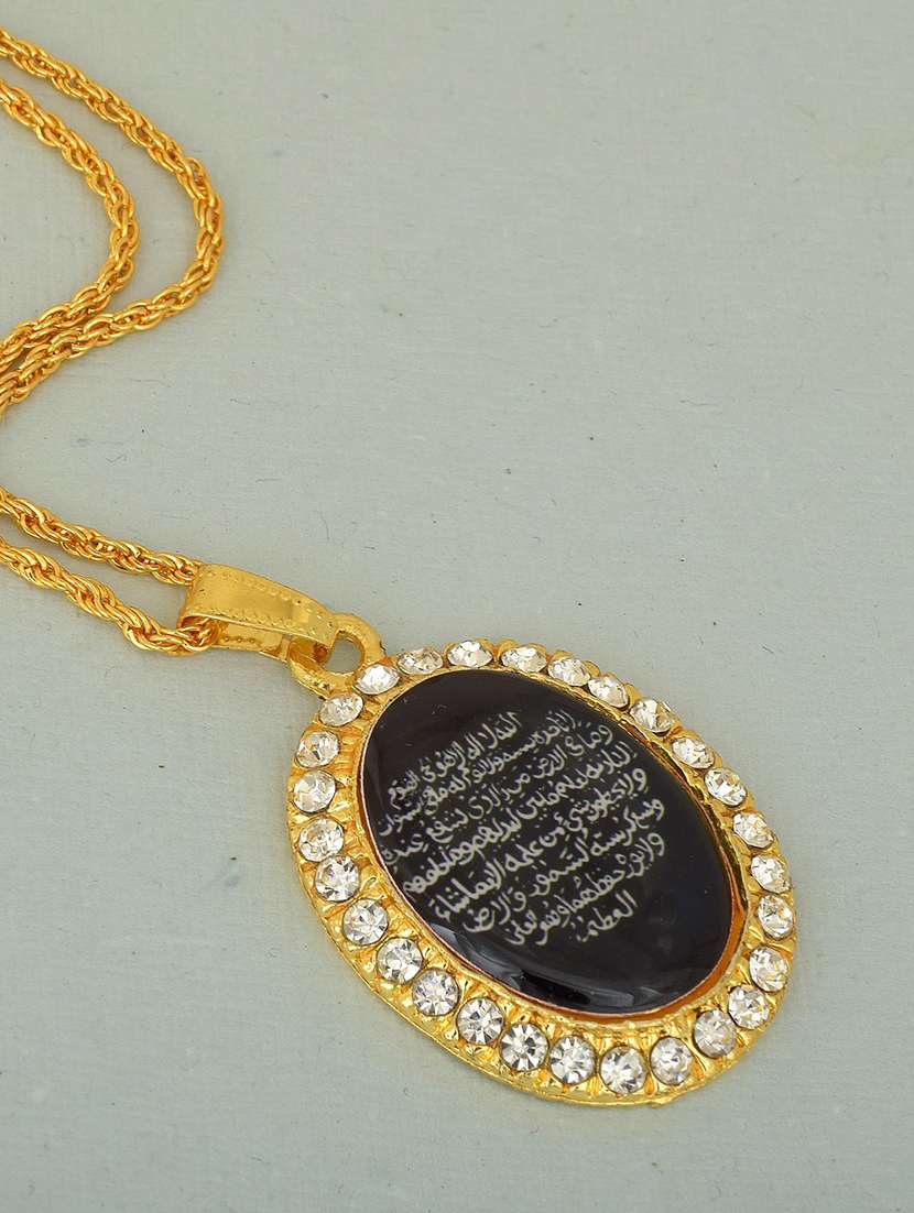 gold pleated pendant