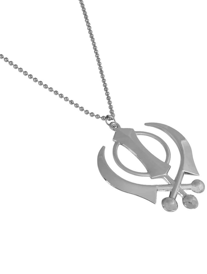silver steel pendant