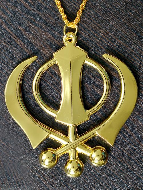 gold metal pendant - 18536799 - Standard Image - 0