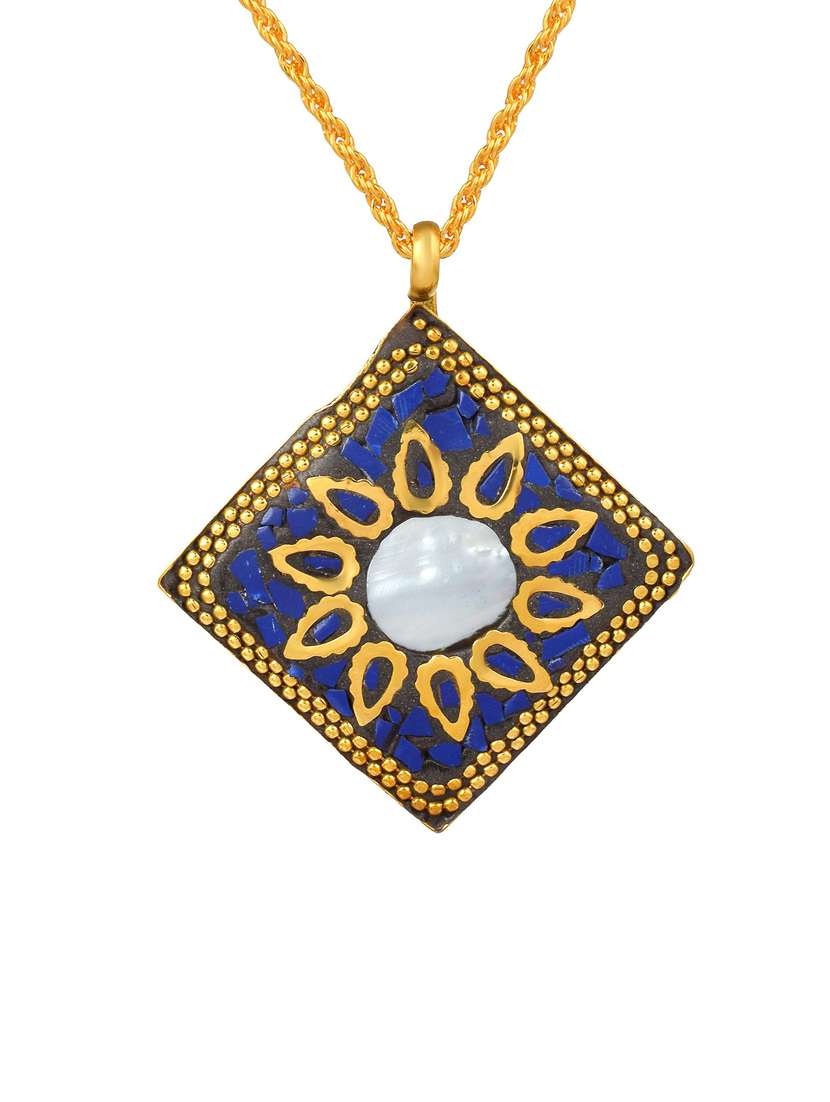 blue metal pendant - 18536827 -  Standard Image - 1