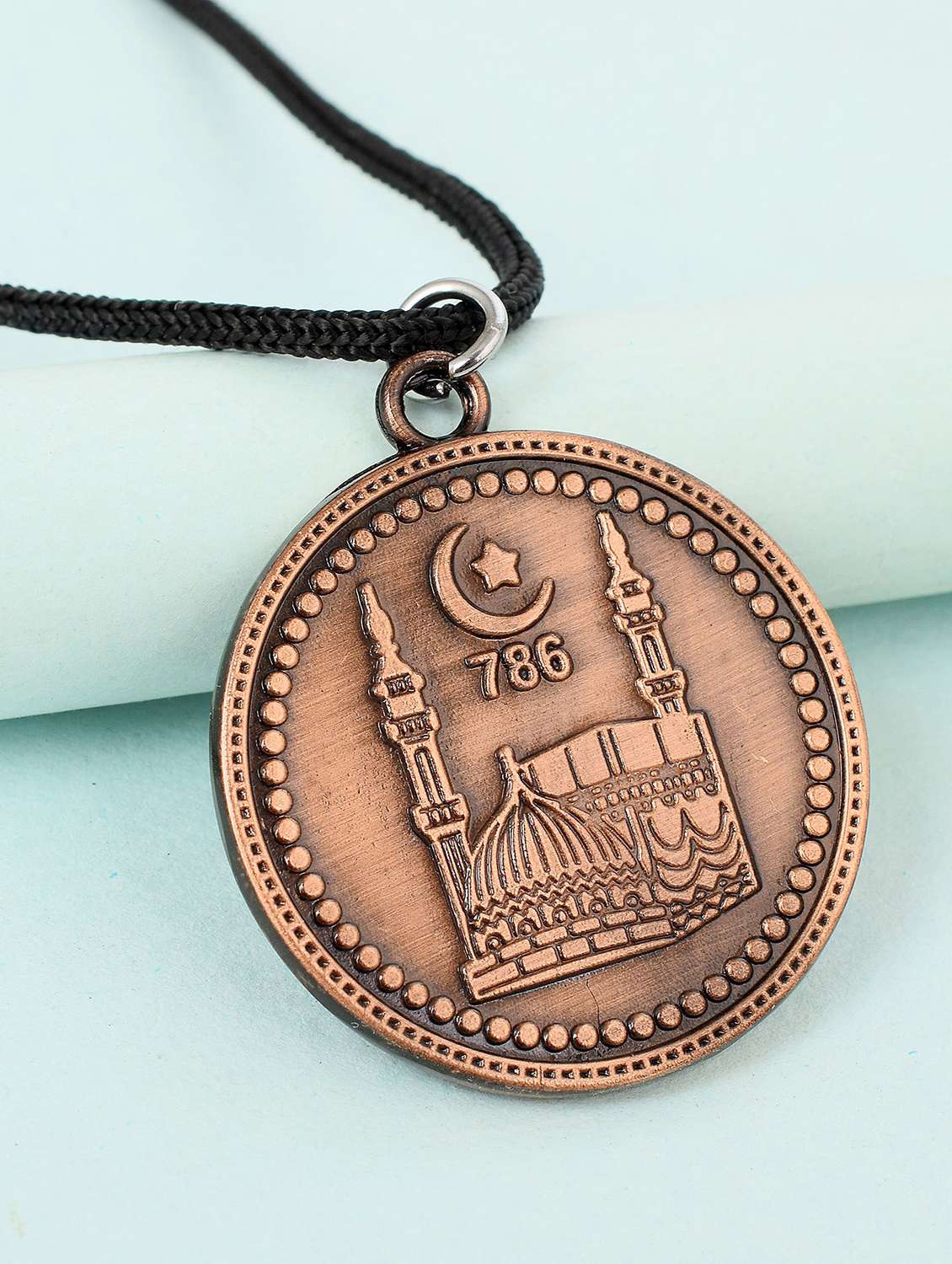 brass pleated pendant