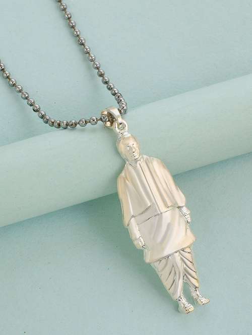 silver pleated pendant - 18536849 - Standard Image - 0