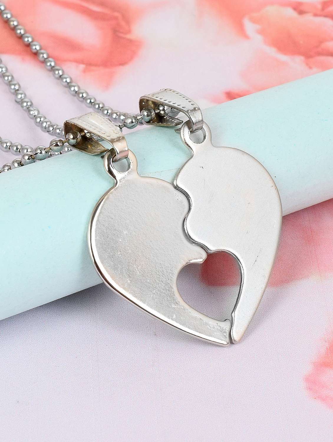 satin less steel set of 2 pendant